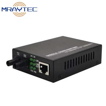 10/100Base-T, da 100base-FX Optični Ethernet Media Converter 1FX pristanišča Do 1 RJ45 vrata 100M Multimode MM 2km ST z EU Power Adapter