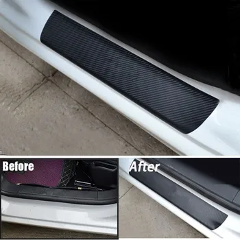 4PCS Ogljikovih Vlaken Vrata Avtomobila Polico Nalepke Anti Scratch Brez Slip Polico Izvažajo Zaščito Za Subaru Impreza wrx Tribeca Avto Styling