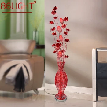 8686LIGHT Nordijska Cvet Talna Svetilka Moderne Umetnosti Rdeče Dnevni Prostor Kavč Spalnica Hotel LED Izvirnost Dekorativni Stoječe Luči