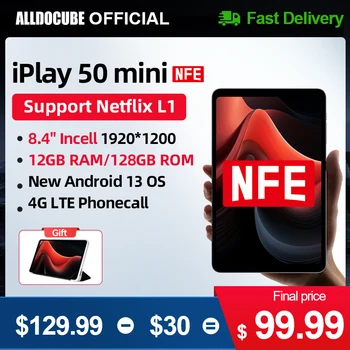Alldocube iPlay50 Mini Tablični računalnik za 8,4-palčni Tiger T606 Android13 Netflix L1 Navidezni Pomnilnik 8GB+4GB RAM 128GB ROM 4G Dual Sim Kartico