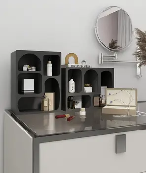 Desk skladiščne police, mala knjižne police, Nordijska slog namizje policah skodelice, kozmetika omare za shranjevanje