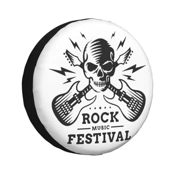 Glasbeni Festival Rock Rezervno Kolo Pokrov za Mitsubishi Pajero 4x4 RV Meri Težkih Kovin Lobanje Pnevmatike Zaščitnik 14