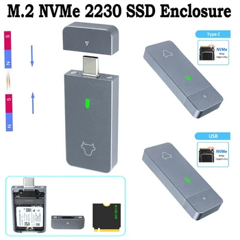 M. 2 NVMe 2230 Prenosni SSD Polje JMS583 Pogon ssd Primeru USB3.2 Gen2 Zunanji Trdi Disk Polje USB Tip-C M&B Ključ za M2 2230