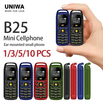UNIWA B25 Majhen Mobilni Telefon Bluetooth Slušalke Voice Changer Narečje Samodejni Klic Super Mini 0.66