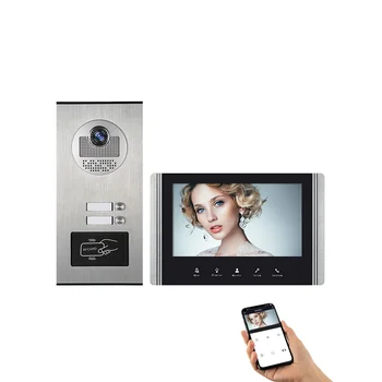 Visoka Kakovost 2 Enota Apartma Visual Interkom Smart Zvonec Žice 7 palčni Zaslon WiFi Tuya Video Interkom Video Vrata Telefon