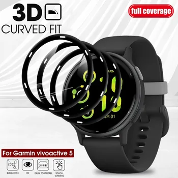 Zaščitnik zaslon za Garmin VIVO Aktivne 5 3D Ukrivljeno Zaščitno folijo za Garmin Watch Pribor Jasno Smartwatch Film Ni Stekla