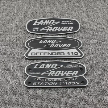Zlitine Avto Strani Značko Nalepko Auto Zadaj Prtljažnik Nalepke Sprednja Maska Emblem Pribor za Land Rover 2015 DEFENDER 110 Dekoracijo