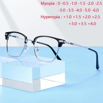 0 -0.5 -0.75, Da -6.0 Pol Okvirjem Kvadratnih Recept Očala Za Kratkovidan Proti Modri Žarki Presbyopic Očala +0,5 +4.0