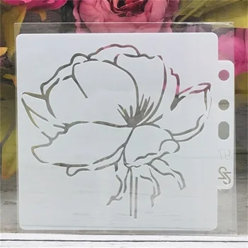 14*13 cm Beli Cvet, DIY Layering Matrice Stensko Slikarstvo Album Kolorit Reliefi Album Dekorativni Kartico Predlogo