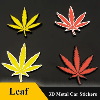 1pcs 3D kovinski Osebnost maple leaf avto nalepke Plevela Listov Vinil Cut Avto Nalepke za TOYOTA, Mazda Mazda NISSAN avto Dodatki