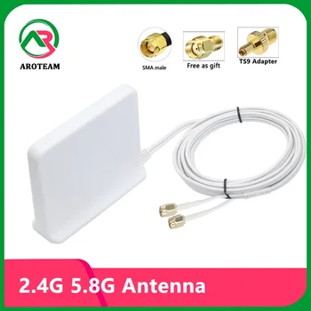 2.4 g 5.8 g antena Magnetni osnove 12dbi sma moški TS9 wlan, wifi dual band Omni antene usmerjevalnik antena 3m kabel RG174