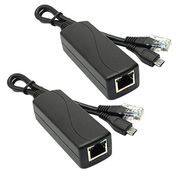 2X Mikro-USB POE Delilnik 48V, Da 5V2A/3A Mini USB Napajanje Nacionalni Standard, ki se Z Pametni Telefon Polnjenje