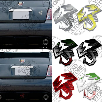 3D Scorpion Rešetka Emblem KOVINSKI Zadaj Prtljažnik Avtomobila Značko nalepke Za Abarth 500 695 500C 500E 500X 595 Fiat Viaggio Punto 124 125