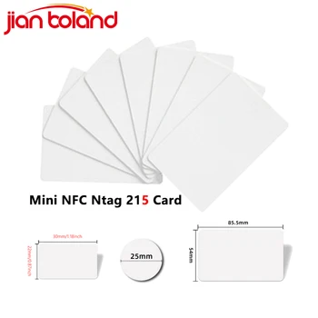50/100 kozarcev NFC Ntag215 Mini Belo Kartico Oznako 13.56 MHz NTAG 215 Oznake RFID, 30*22 mm Pogosto Uporablja Za NFC Napravami, ki podpirajo