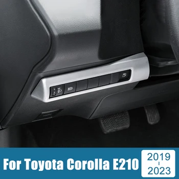 ABS Ogljikovih Vlaken Avtomobilski Žarometi Prilagoditev Gumb Trim Kritje Nalepke Za Toyota Corolla 2019 2020 2021 2022 2023 E210 Hybri 12.