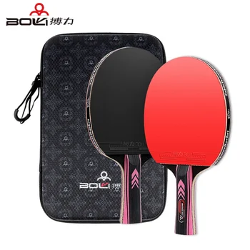 BOLI F03 Namizni Tenis Rackets Niz Ne-lepljivi, Mozolji-v Gume Visoko Elastična Goba Ping Pong Veslo Enostaven za Nadzor, za Začetnike