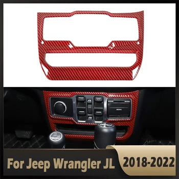 Center Okno Control Panel Trim Kritje Za Jeep Wrangler 2018-2022 JL JLU Pribor Ogljika