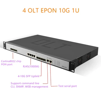 EPON OLT 4port E04 1U EPON OLT 1.25 G/10G uplink 10 G 4 Vrata Za Triple-Play olt epon 4 pon 1.25 G SFP port PX20+ PX20++ PX20+++