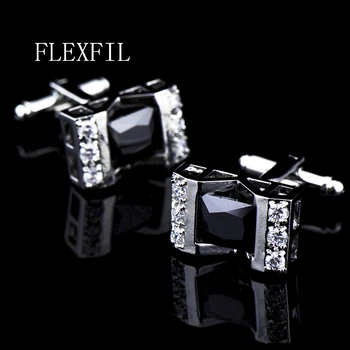 FLEXFIL majica cufflink za moški oblikovalec Kristalno Hlačnice povezavo Gumb moški Modni Visoke Kakovosti modno Razkošje Poroko brezplačna dostava