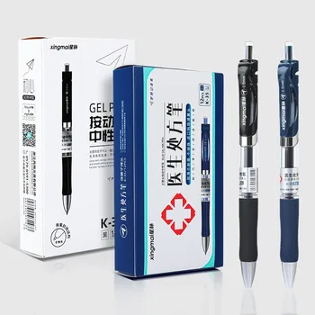 Gel Pen črn kemični svinčnik, Pritisnite kemični Svinčnik 0.5 ponovno ogljikovih podpis Pero Zdravnik, medicinska Sestra, posebno pritisnite pero 12PCS