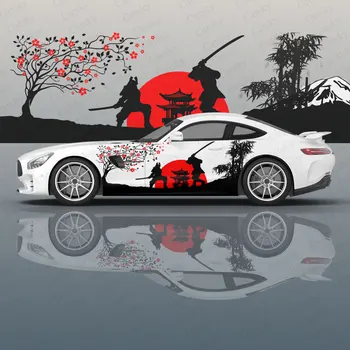 Japonski element črnilo slikarstvo Avto Nalepke Zaščitna folija Vinil Itacar Dirke Strani Grafike Zaviti Spray Barve avto Nalepke Film