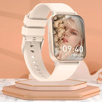 LIGE Smartwatch 2024 za Žensko Pametne ročne Ure Ženske Rose Zlata Zapestje Gledati I68 Bluetooth Klic Fitnes Pazi za Android iOS iPhone