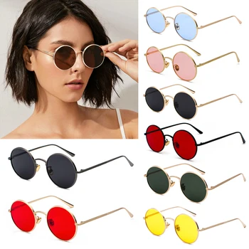 Moda UV Zaščito Krog Očala Vintage sončna Očala Steampunk sončna Očala Okrogla sončna Očala Krog Očala