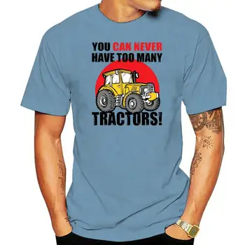 Nikoli Ne Morete Imeti Preveč Traktorji Velika Rumena Kmetiji, Mens Vrhovi Tee T Shirt Moda Plus Velikost T-Shirt