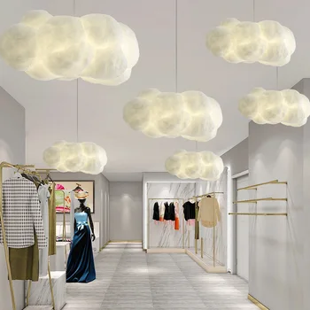 Nordijska LED Bombaž Bel Oblak Začasno Svetilke Sodobne Umetnosti Komercialne Obesek Luči Ustvarjalne otroške Spalnice Dekorativne Luči