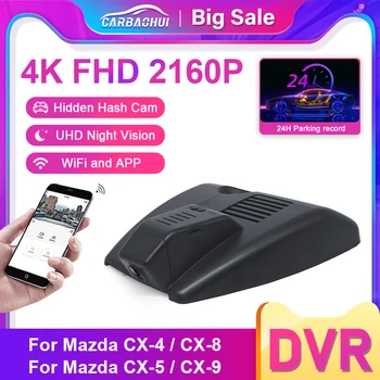 Novo 4K UHD Avto DVR 24h Parkiranje snemanje Dash Cam Kamera, WIFI Snemalnika Videa Za Mazda CX-4 CX-5 CX-8 CX-9 2017-2023 2160P DashCam