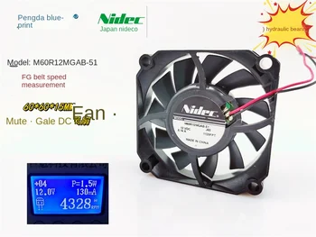 Novo NIDEC tekoči ležaj 6015 merjenja hitrosti 6 CM 12V 0.14 A M60R12MGAB-51 podvozje fan60*60*15 MM