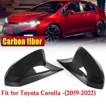 Ogljikovih Vlaken Barve OX Rog Rearview Mirror Kritje Skp Trim Pribor Za Toyota Corolla 2019-2023