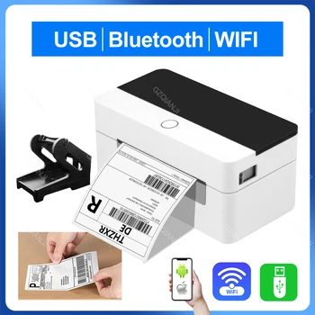 Označevalne Nalepke Termični Tiskalnik 4x6 palčni Wifi, Bluetooth, USB Naslov za dostavo Bracode Nalepke za Kavo Držalo za Express Poslovanje,