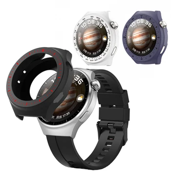 Silikonski Trak Watchband Mehke Plošče Tesnilo Okvirja Primeru Zaščitnik Lupini Za Huawei Watch 4 Pro Odbijača Kritje Watch4 Band Manžeta