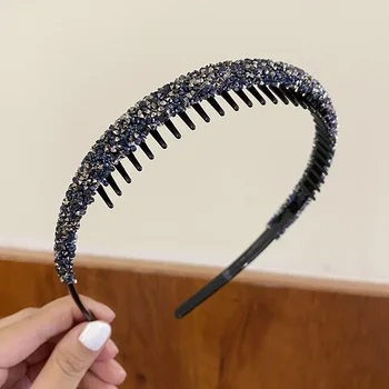 Sladko Kristalno Hairband Antislip Glavo Hoop Preprost Pokrivala Trakovi Ženske Okrasnih Lase Hoop Trakovi Za Lase Pribor Za Lase