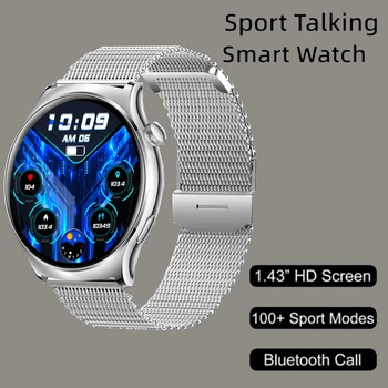 Smartwatch Moških 1.43 palčni Zaslon Bluetooth Kliče Srčni utrip Spanja Monitor 100+ Šport za DOOGEE S98 Realme GT Neo 2T Cubot P80