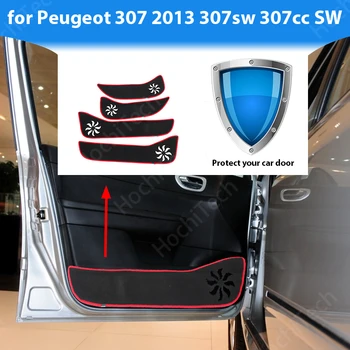 Strani rob pokrova nalepko Vrata Znotraj Guard Zaščito Preproga za Avtomobilska Vrata, Anti Kick Pad Nalepke za Peugeot 307 2013 307sw 307cc SW