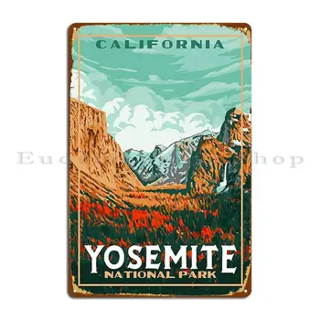 Yosemite National Park Prvotno Wpa Plakat Retro Slogu Oblikovanja Kovine Znaki Po Meri Dekoracijo Zarjaveli Klasičnih Tin Prijavite Plakat