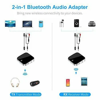 ZTI-029 Bluetooth 5.0 Adapter 2 v 1 Bluetooth Oddajnik 3.5 mm AUX SPDIF Audio Sprejemnik za Slušalke, Zvočnik