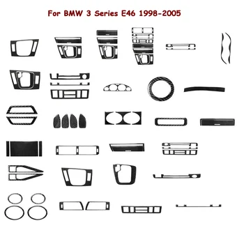 Za BMW Serije 3 E46 1998-2005 Styling Notranje zadeve Ogljikovih Vlaken Orodje Nadzora, Počakajte Črne Nalepke, Dekorativne Avto Dodatki