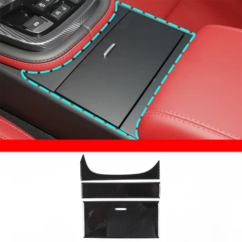Za Jaguar F-TYPE 2013-2024 ABS Ogljikovih Vlaken sredinski Konzoli, Škatla za Shranjevanje Plošča Pokrov Dekorativne Nalepke Avto Dodatki