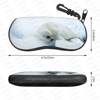 pečat živali Očala primeru zadrgo sončna očala vrečko potovanja natisnjeni soft shell za shranjevanje očal primeru za moške in ženske