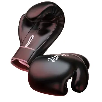 Črna Odraslih Boksarske Rokavice Strokovno 10 oz Rokavice za Sparring Izsekavanje Kickbox Rokavice Usposabljanje za Boj proti Orodje